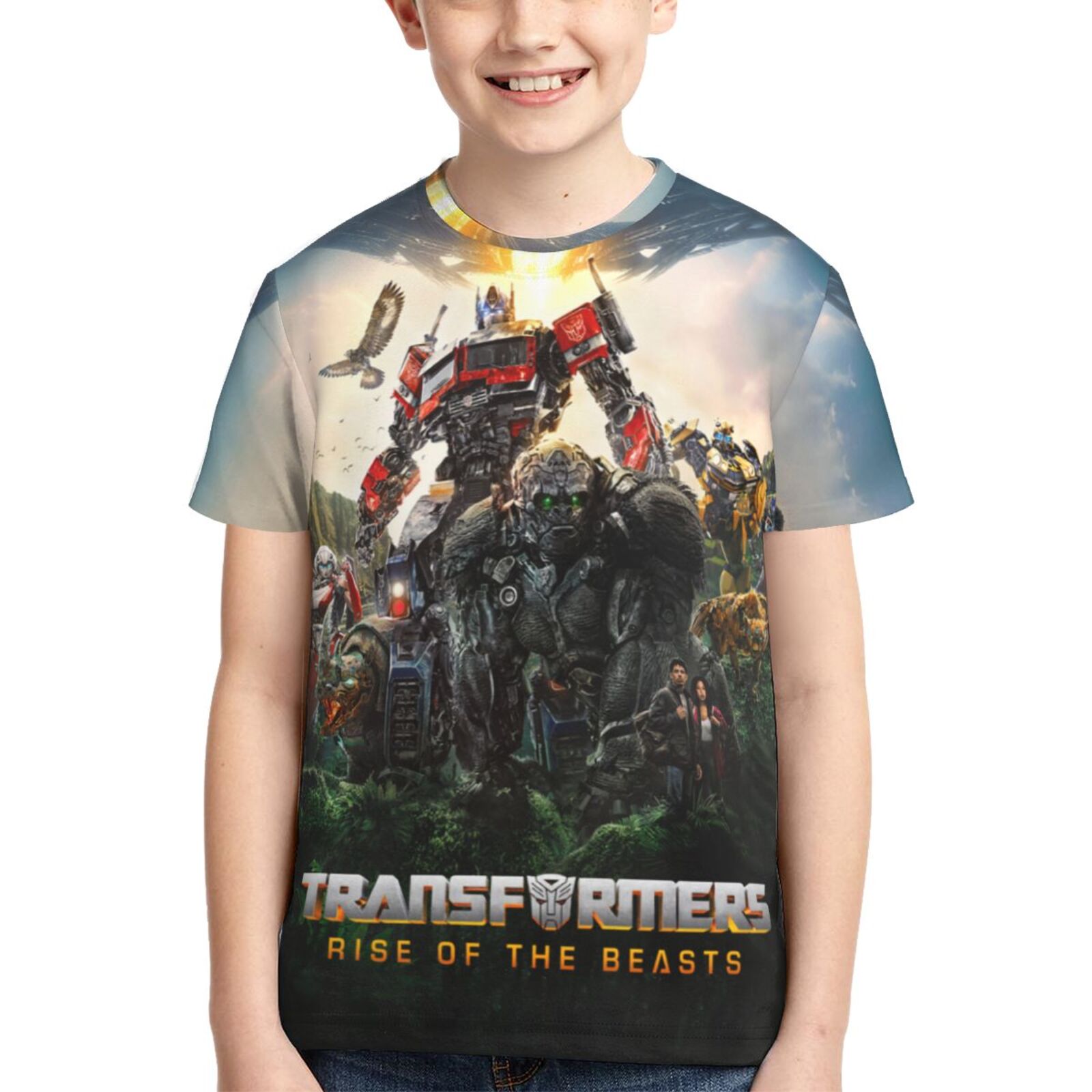 Boys Girls Transformers T-Shirts 3d Printed Novelty Short Sleeve Shirts Kids Youth Game Cartoon Tee Shirts Summer Tops
